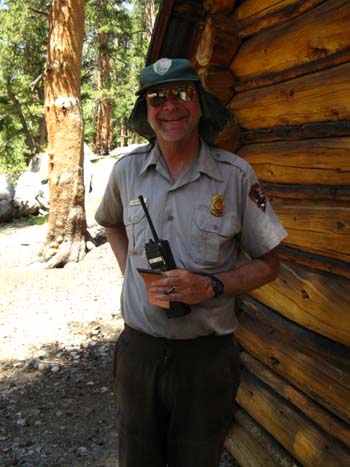 Ranger at his cabin in Evolution Valley